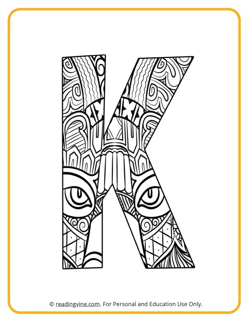 printable letter k