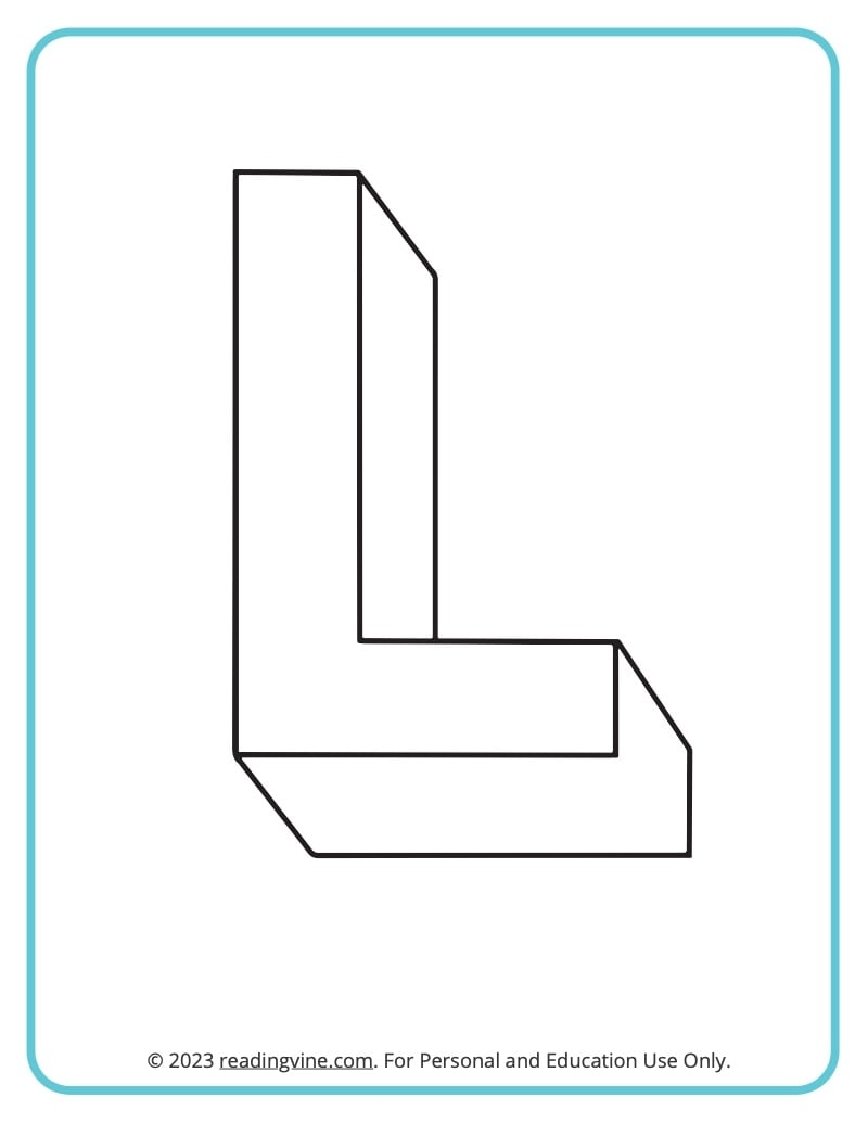 printable letter l