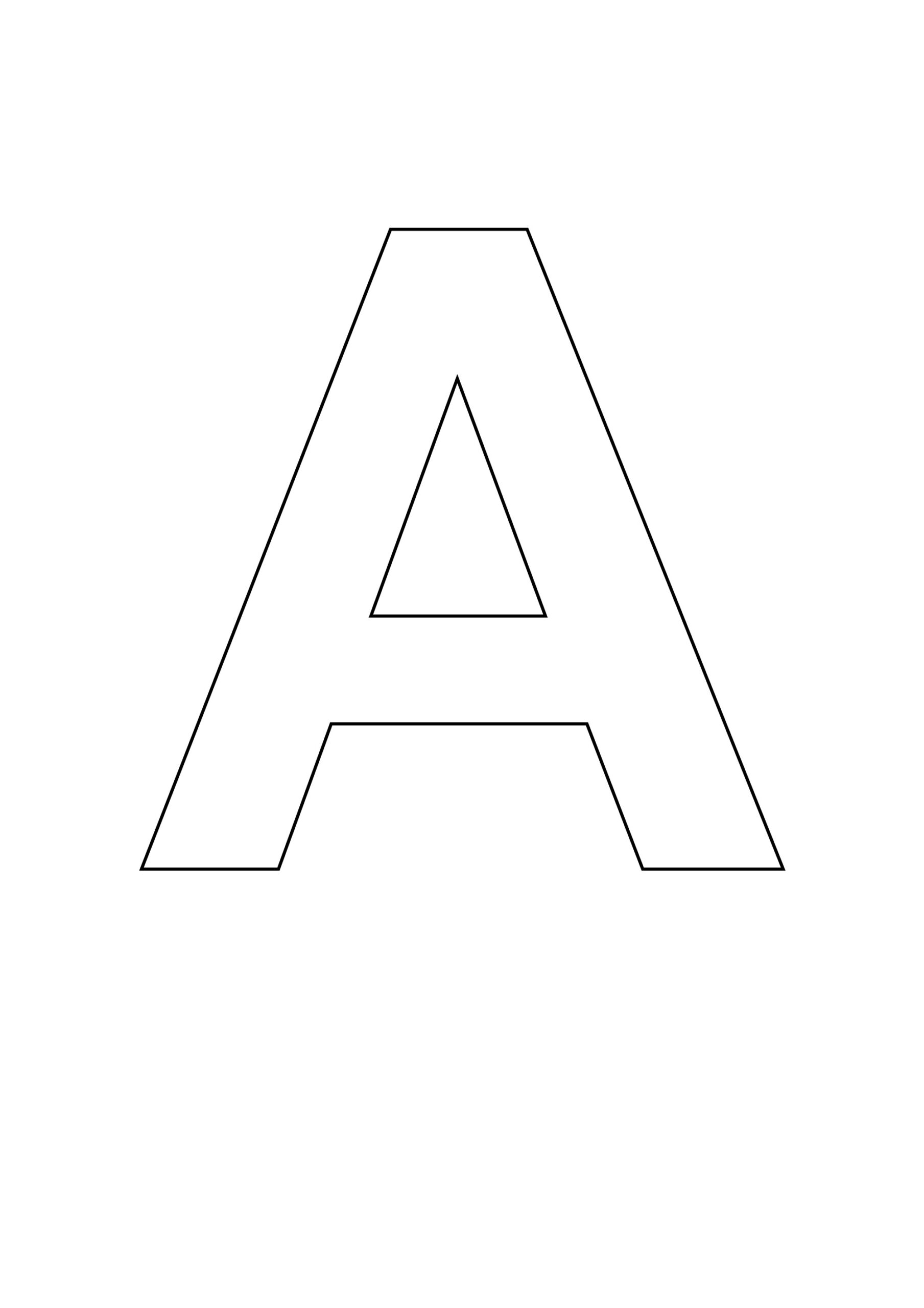 Letter Stencil Bold Uppercase A Letter