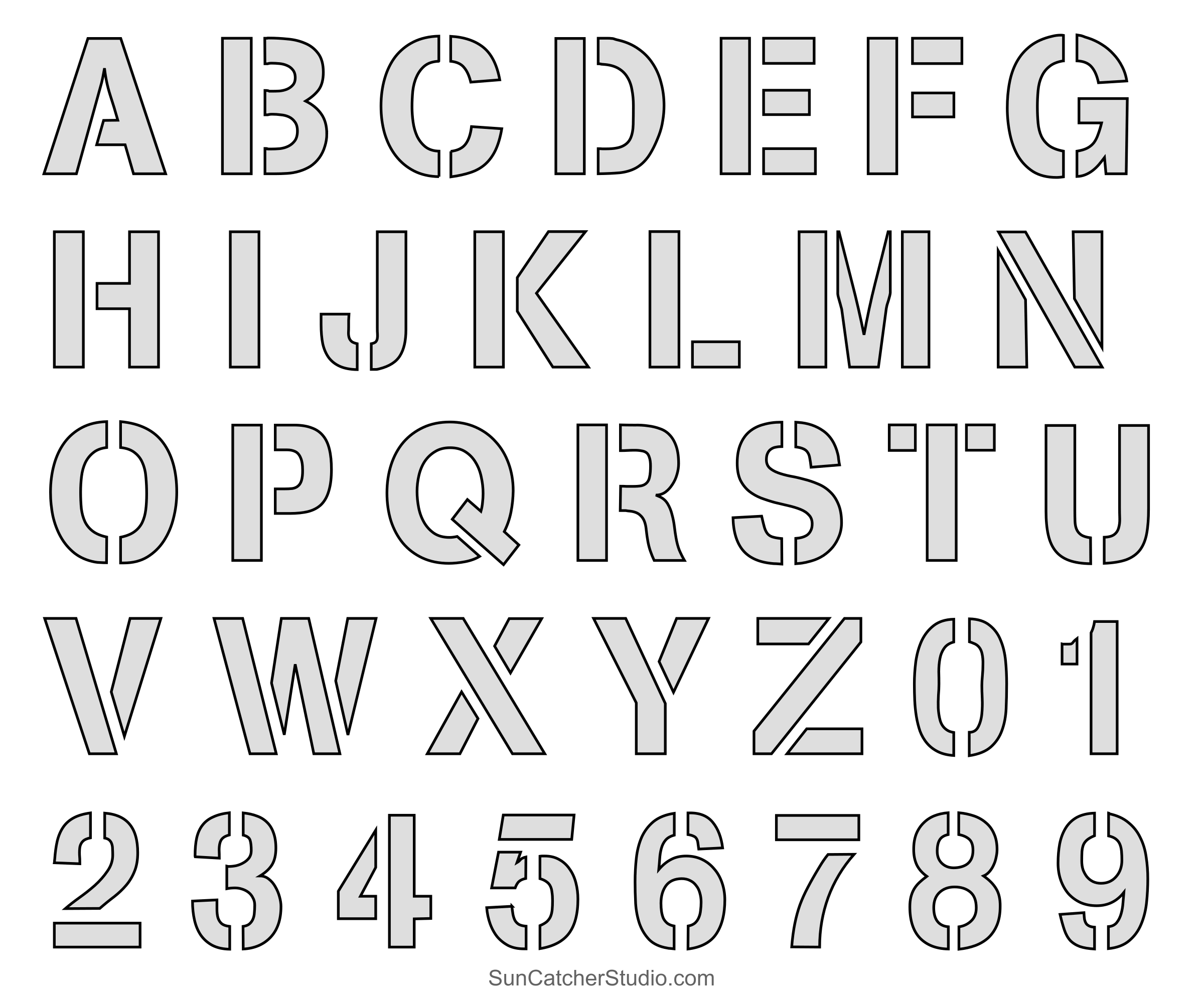 printable letter stencils