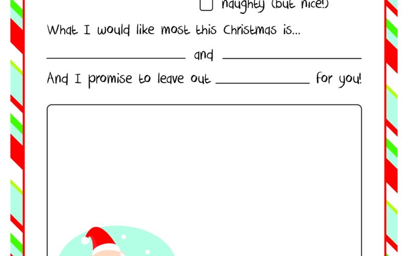 Letter To Santa Free Printable