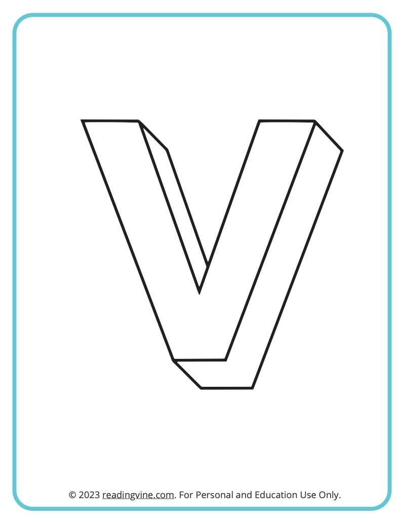 Letter V Coloring Pages