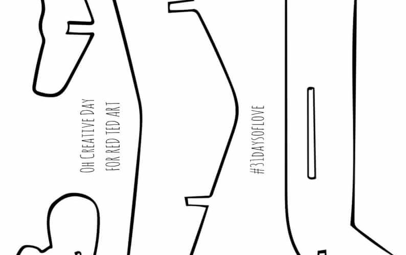 Love Is In The Air DIY Airplane Printables Red Ted Art Kids Crafts