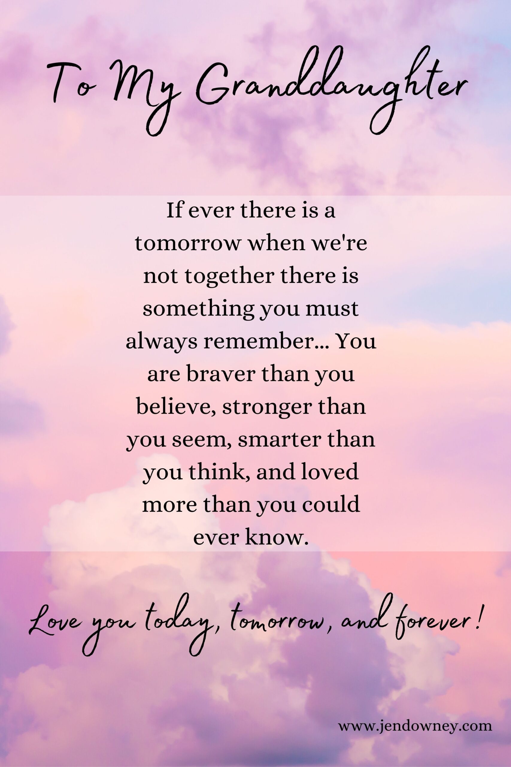 Love You Forever And Always Granddaughter