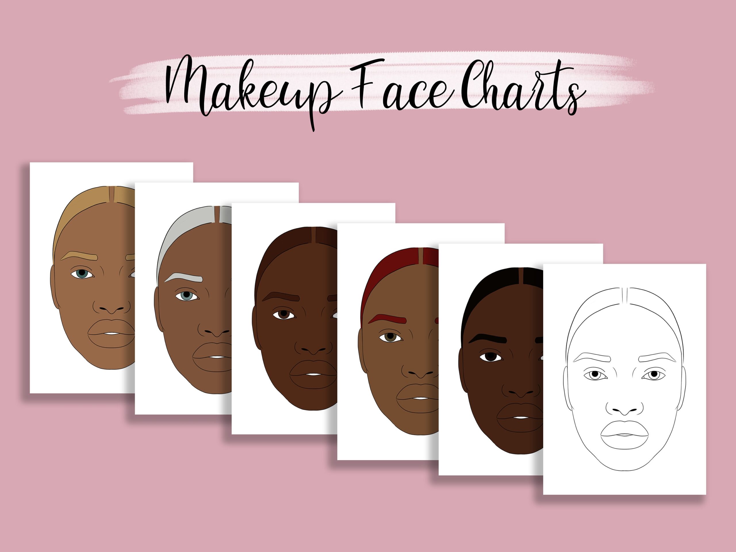 face makeup template printable