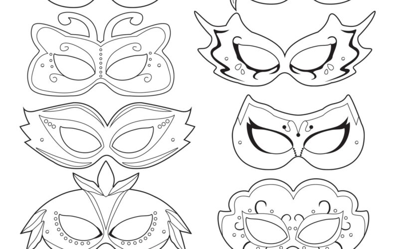 Masquerade Masks Masquerade Mask Printable Masquerade Mask Masquerade Costume Etsy