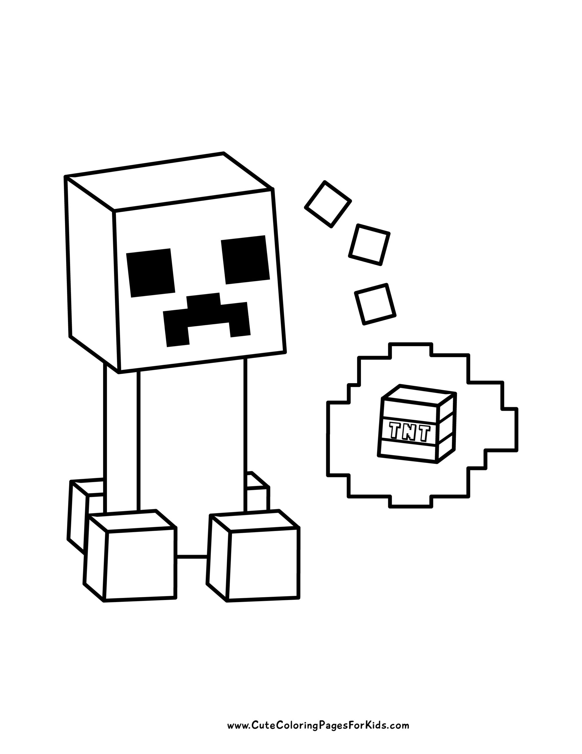 printable minecraft coloring pictures