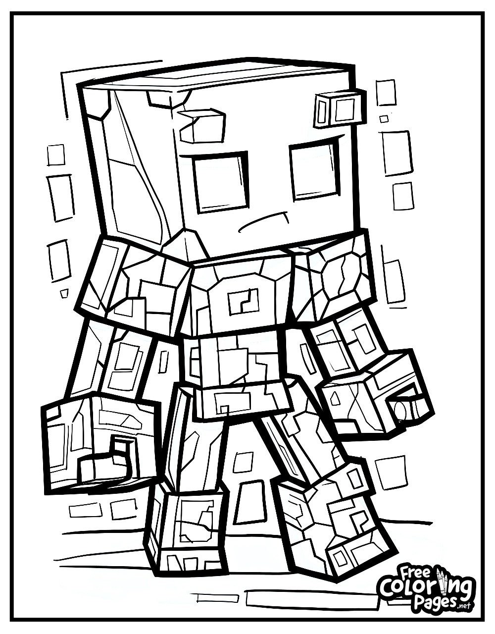 minecraft printable coloring sheets