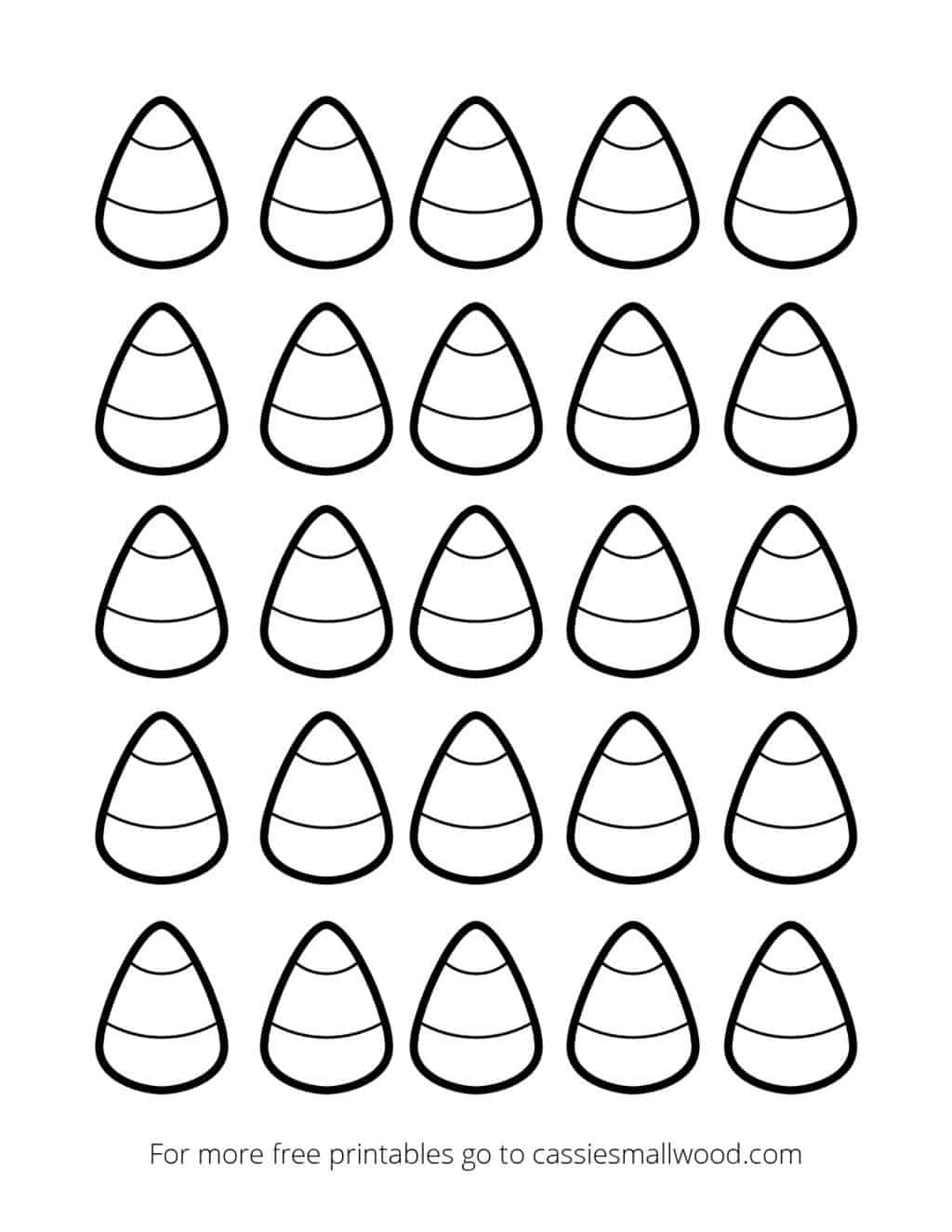 candy corn template printable