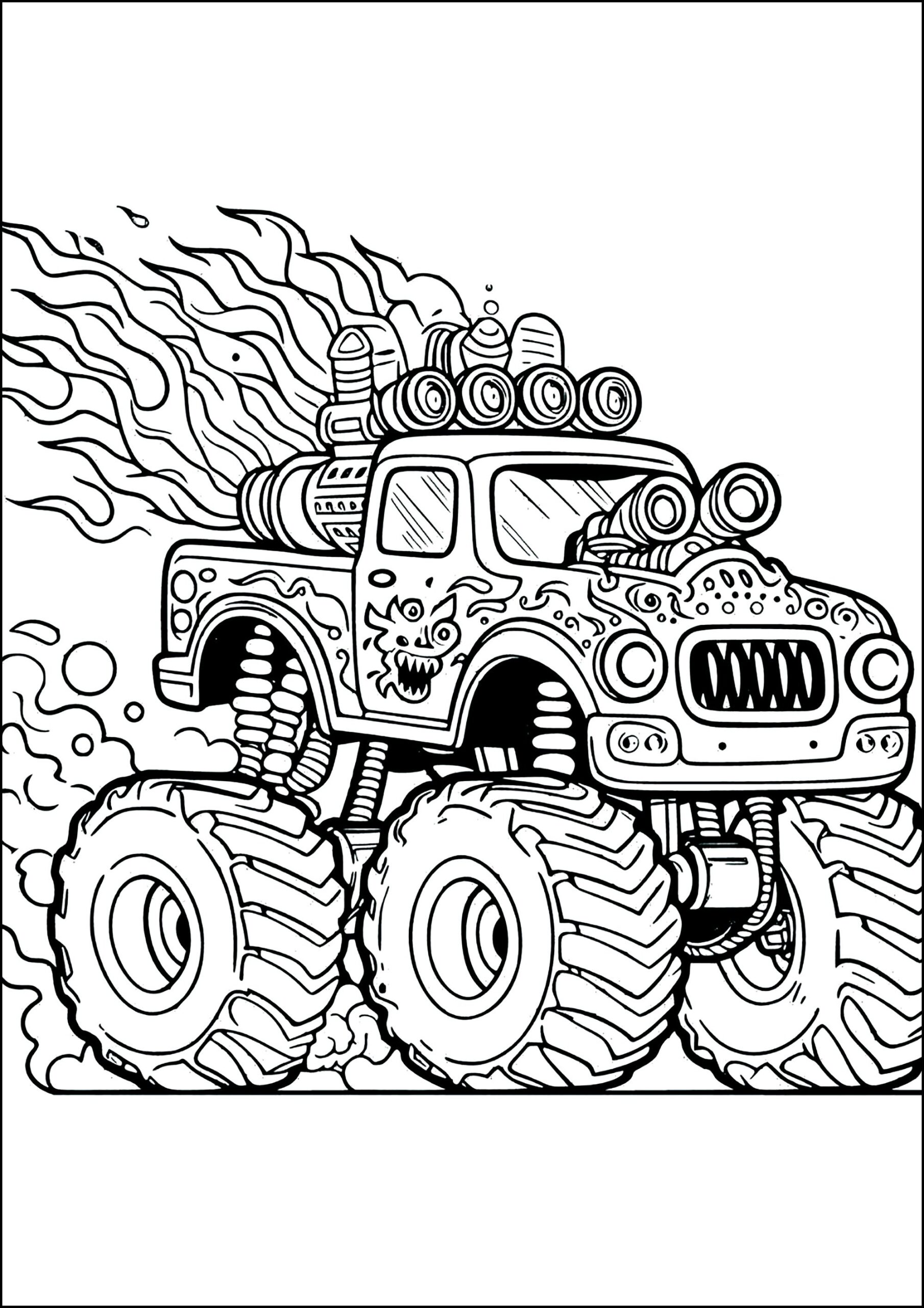 monster truck coloring pages printable