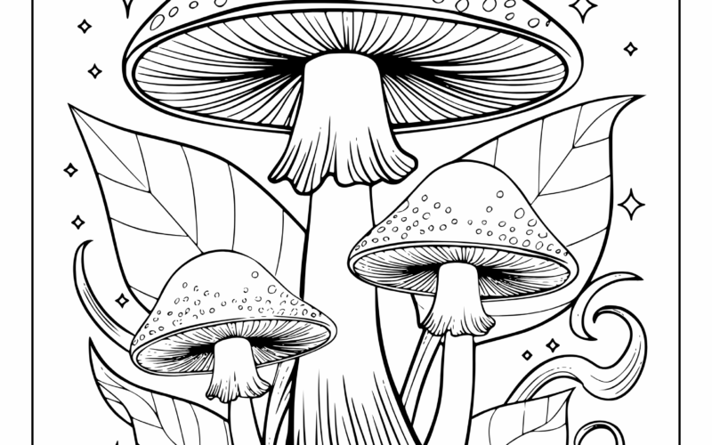 Mushroom Coloring Pages 20 Free Printable PDF