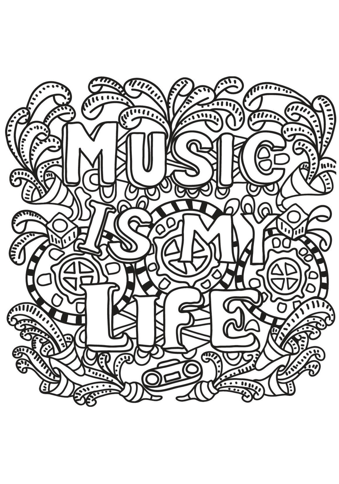 Music Is My Life Printable Coloring Page Inspirational Motivational Coloring Word Art Adult Teen Kid Any Age Coloring DIY DIGITAL Etsy Music Is My Life Printable Coloring Page Inspirational Motivational Coloring Word Art Adult Teen Kid Any Age Coloring DIY DIGITAL Etsy