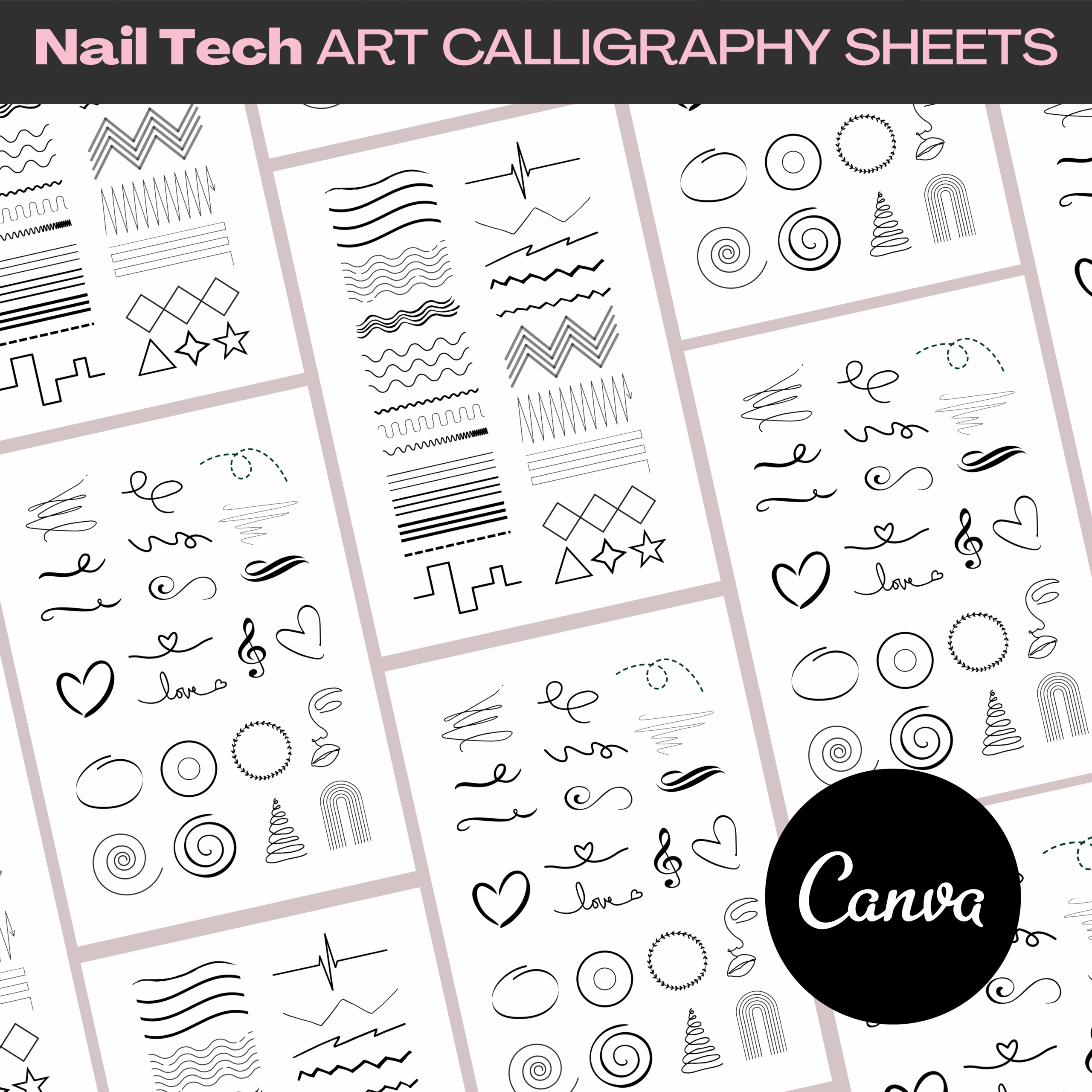 Nail Art Calligraphy Sheets Nail Sketch Book Nail Practice Inspire Uplift Nail Art Calligraphy Sheets Nail Sketch Book Nail Practice Inspire Uplift