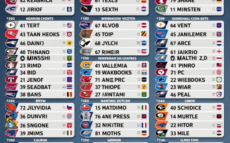 Nfl Depth Charts 2024 Grid With Team Rosters And Logos Stable Diffusion Online