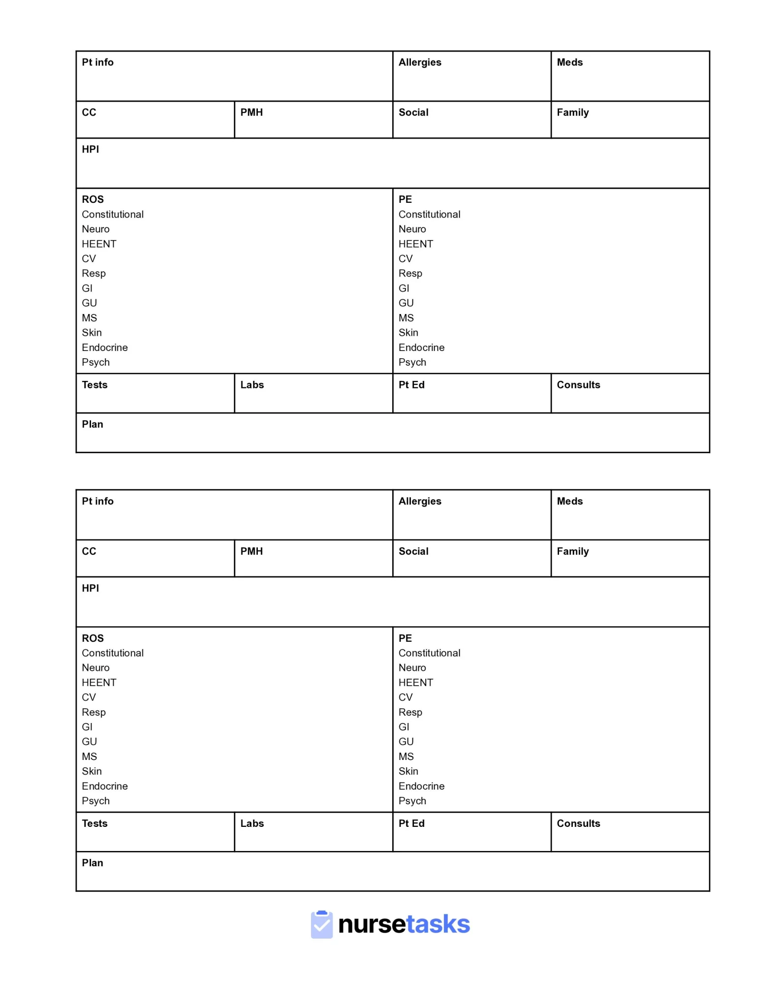 printable nursing report sheets