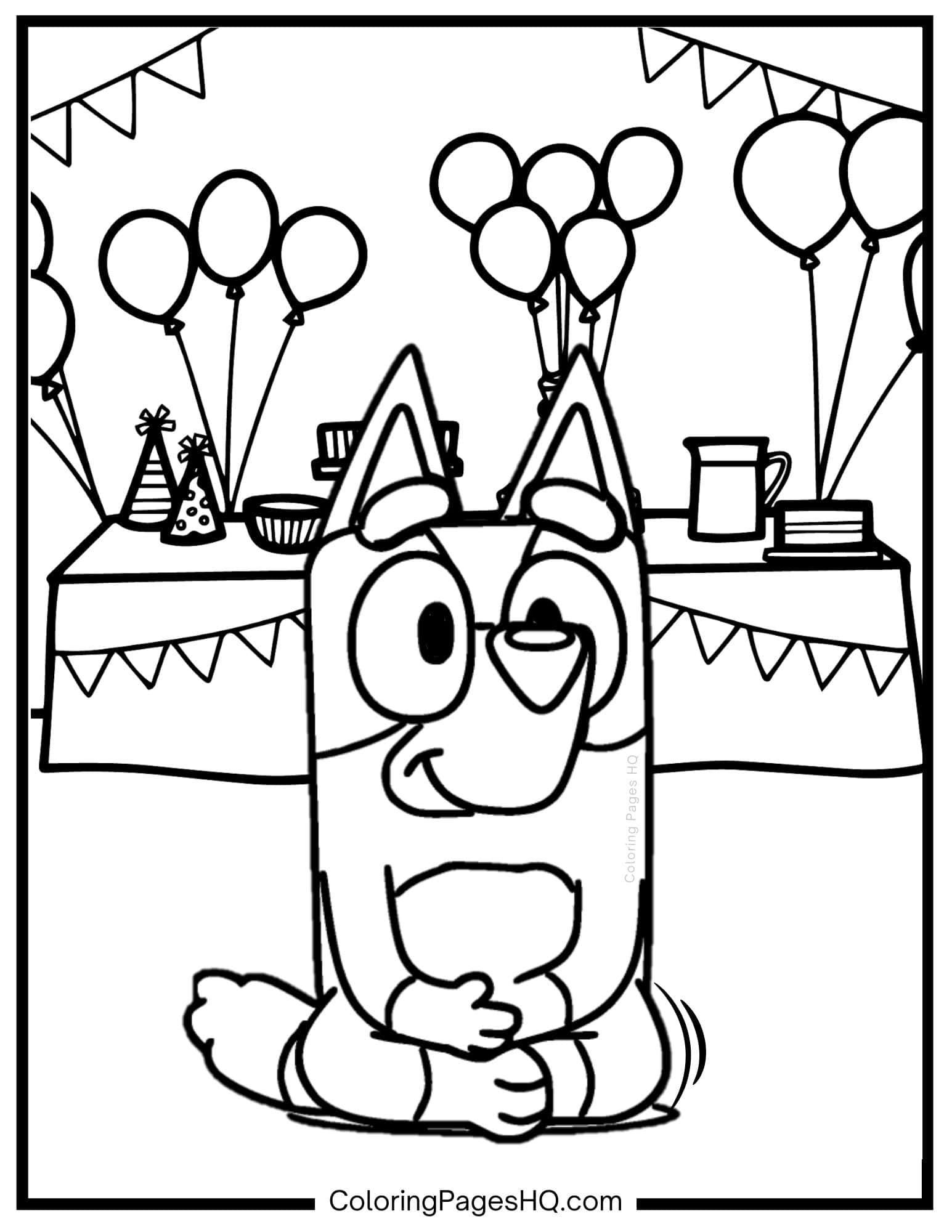 Only Bluey Coloring Pages Free PDF Printables 