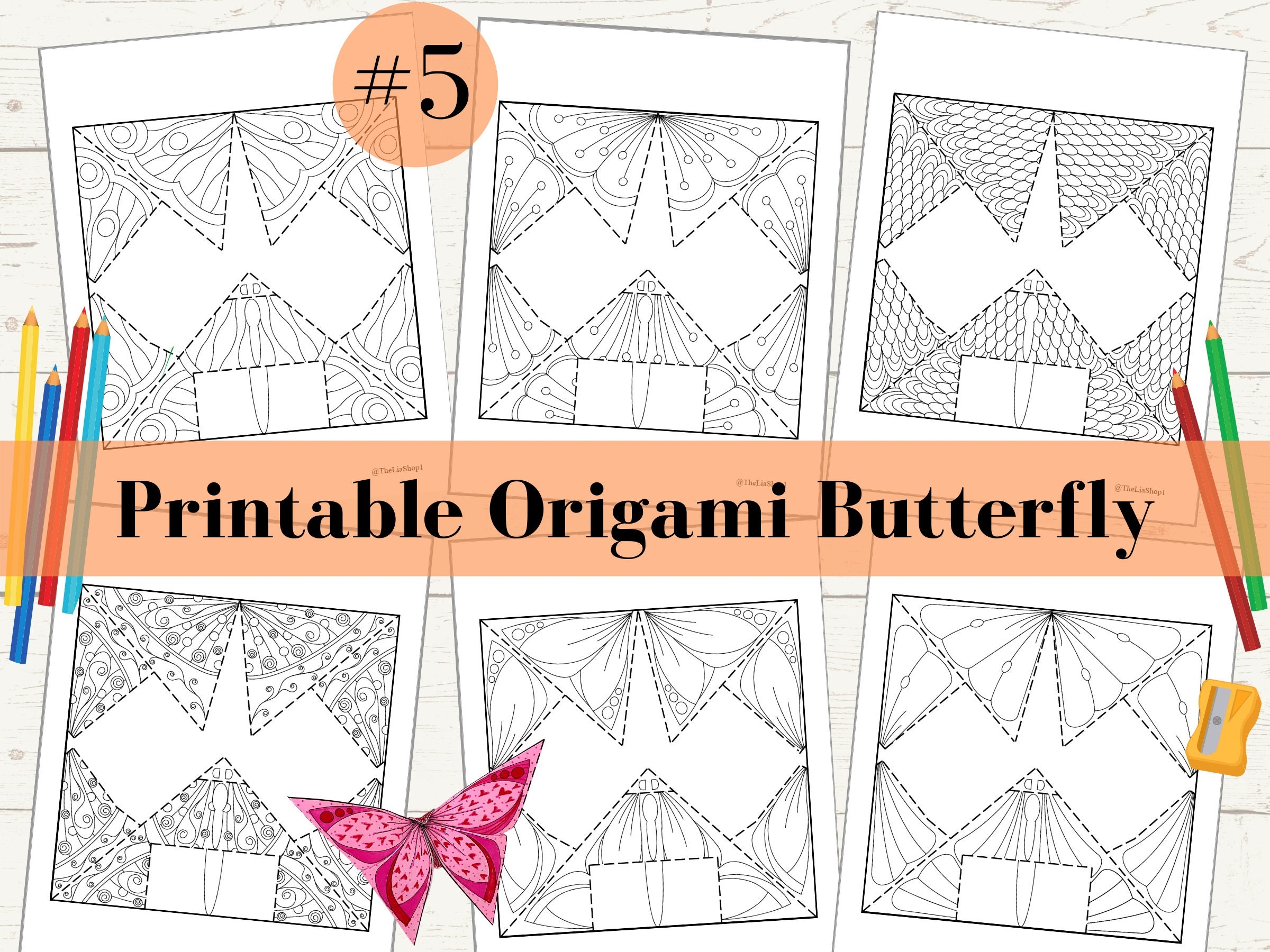 Origami Butterfly Coloring Pages Set 5 Printable Paper Crafts Adult Coloring And Kids Activity Etsy Origami Butterfly Coloring Pages Set 5 Printable Paper Crafts Adult Coloring And Kids Activity Etsy