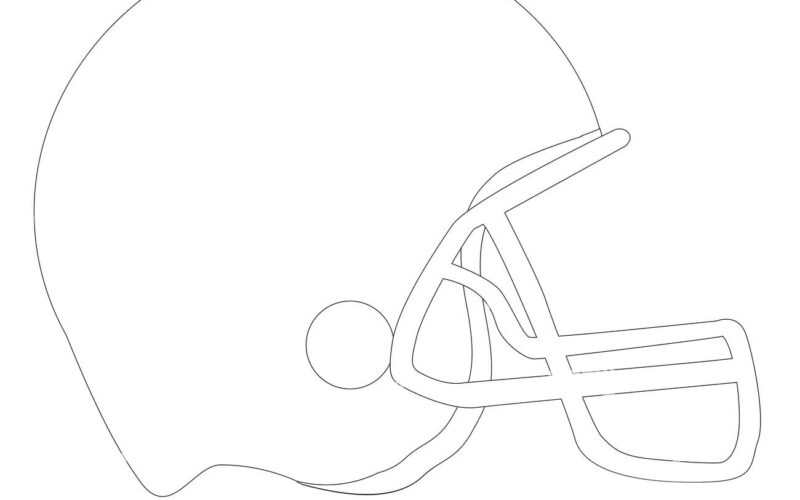 Outline Sketch Of An Football Helmet On A White Background Stock Vector Image Art Alamy