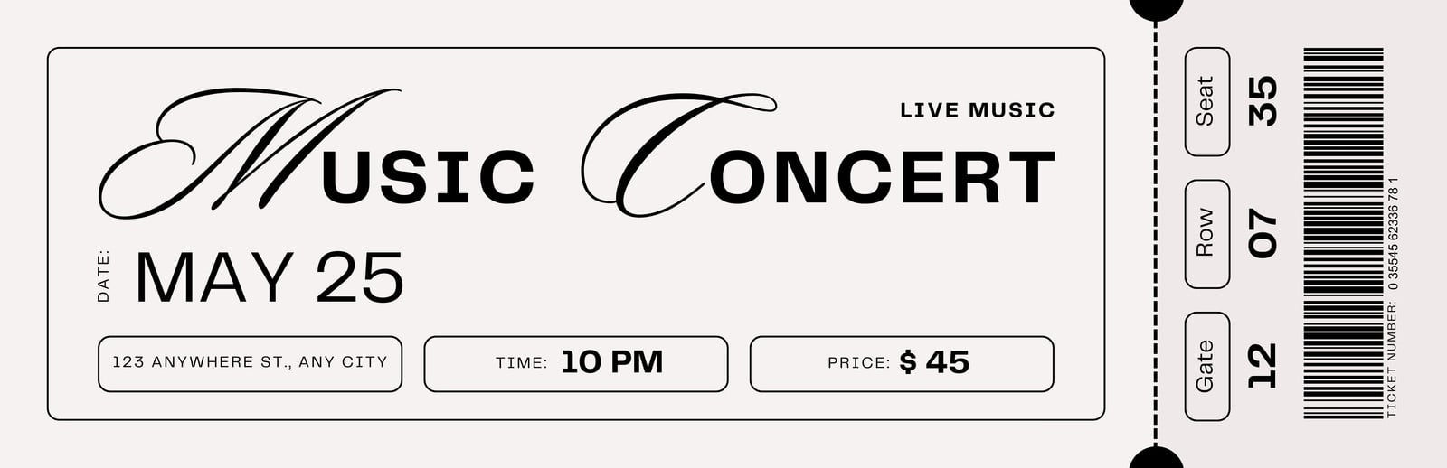 Page 2 Free And Customizable Ticket Templates For Any Event Canva