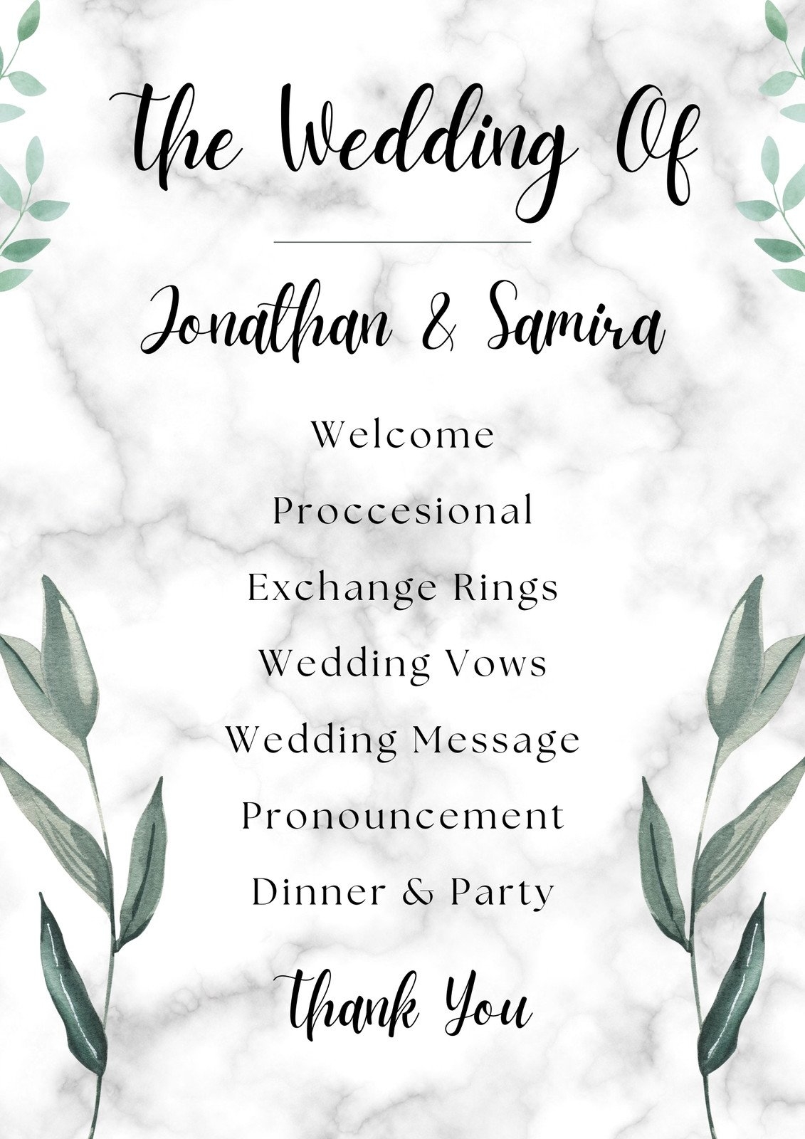 free printable wedding program templates
