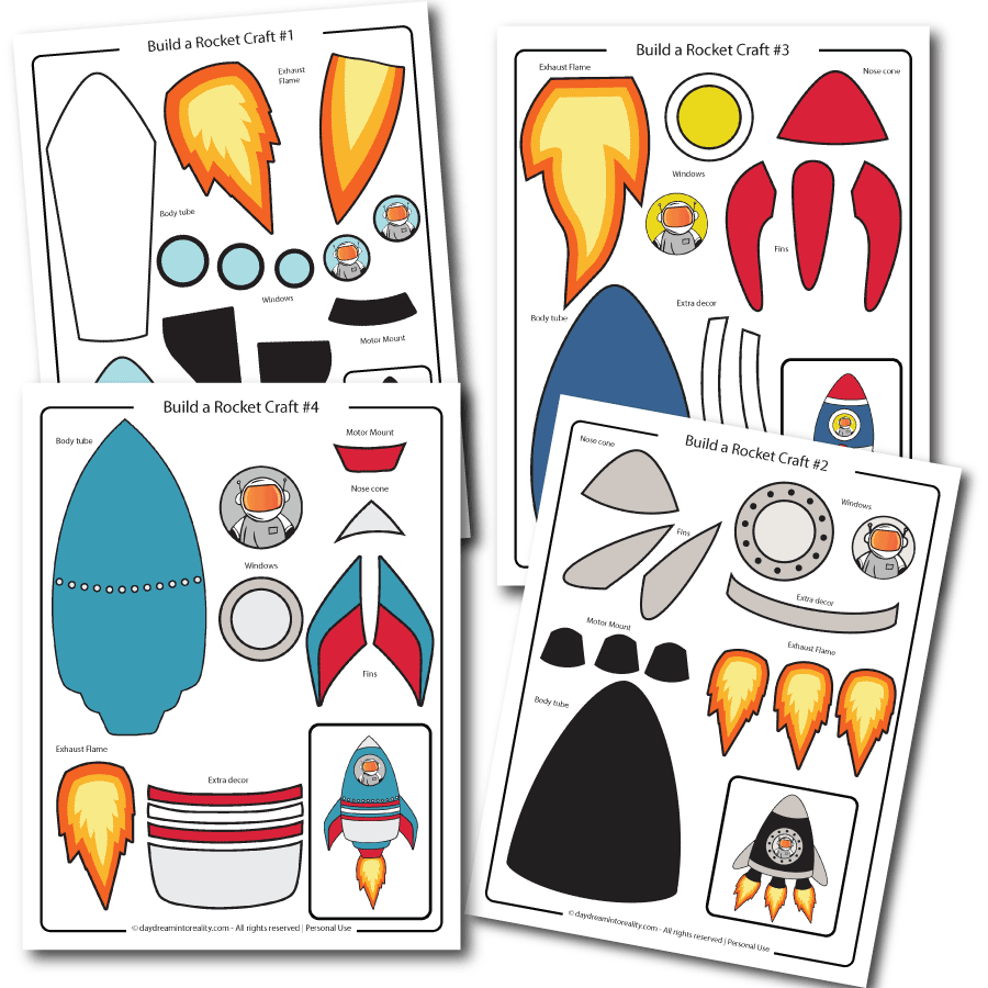 rocket template printable