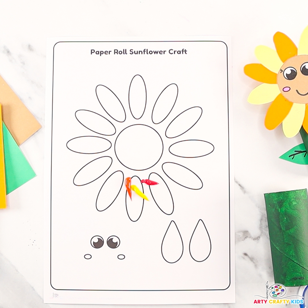 sunflower template printable