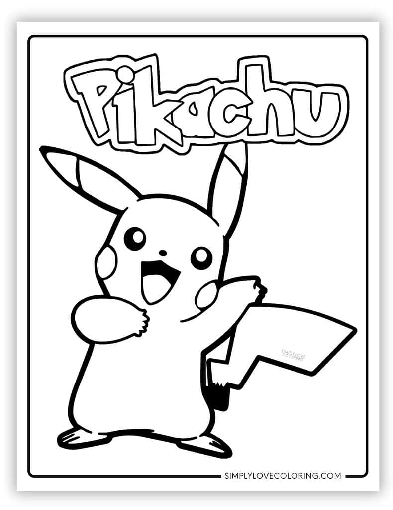 Pikachu Coloring Pages Free PDF Printables Simply Love Coloring Pikachu Coloring Pages Free PDF Printables Simply Love Coloring