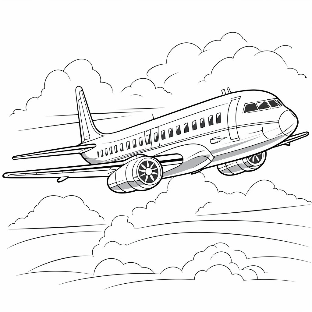 airplane coloring sheets printable
