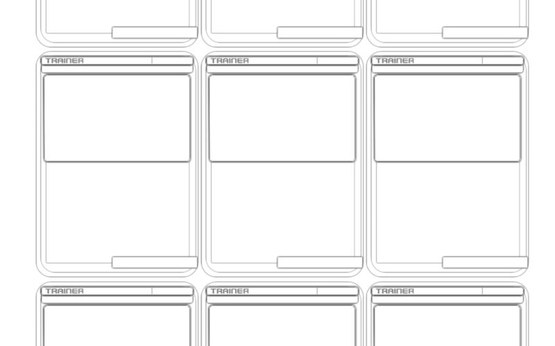 Pok mon Card Template Free Printable Paper Trail Design