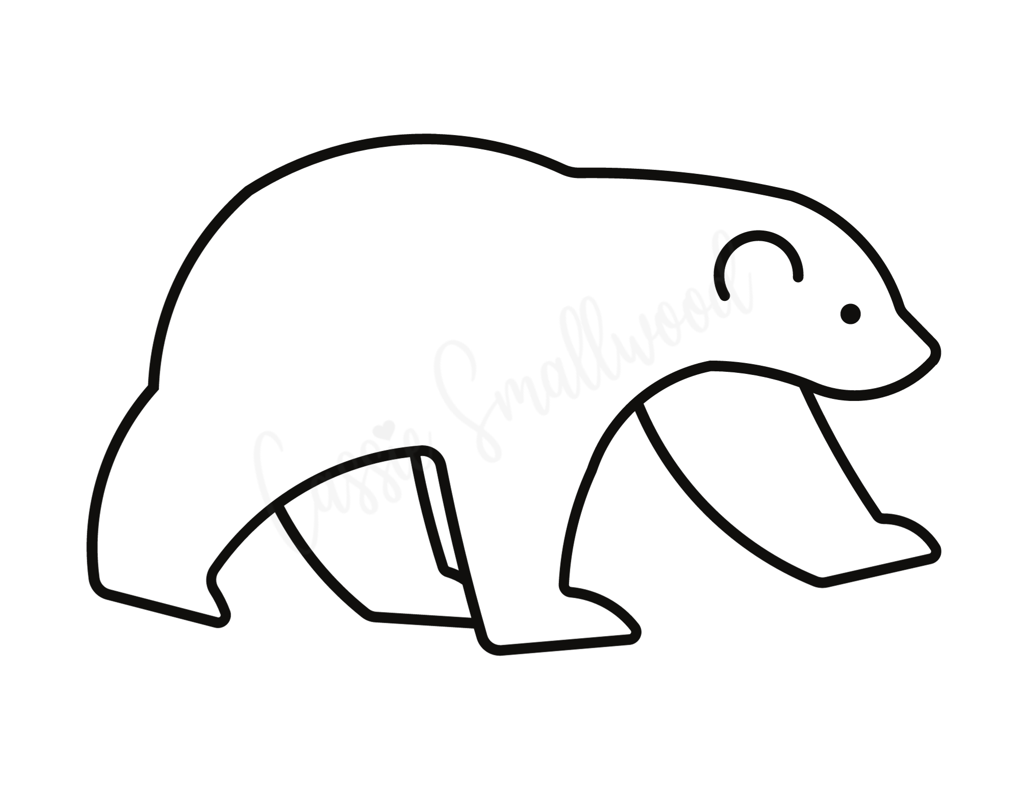 bear template printable