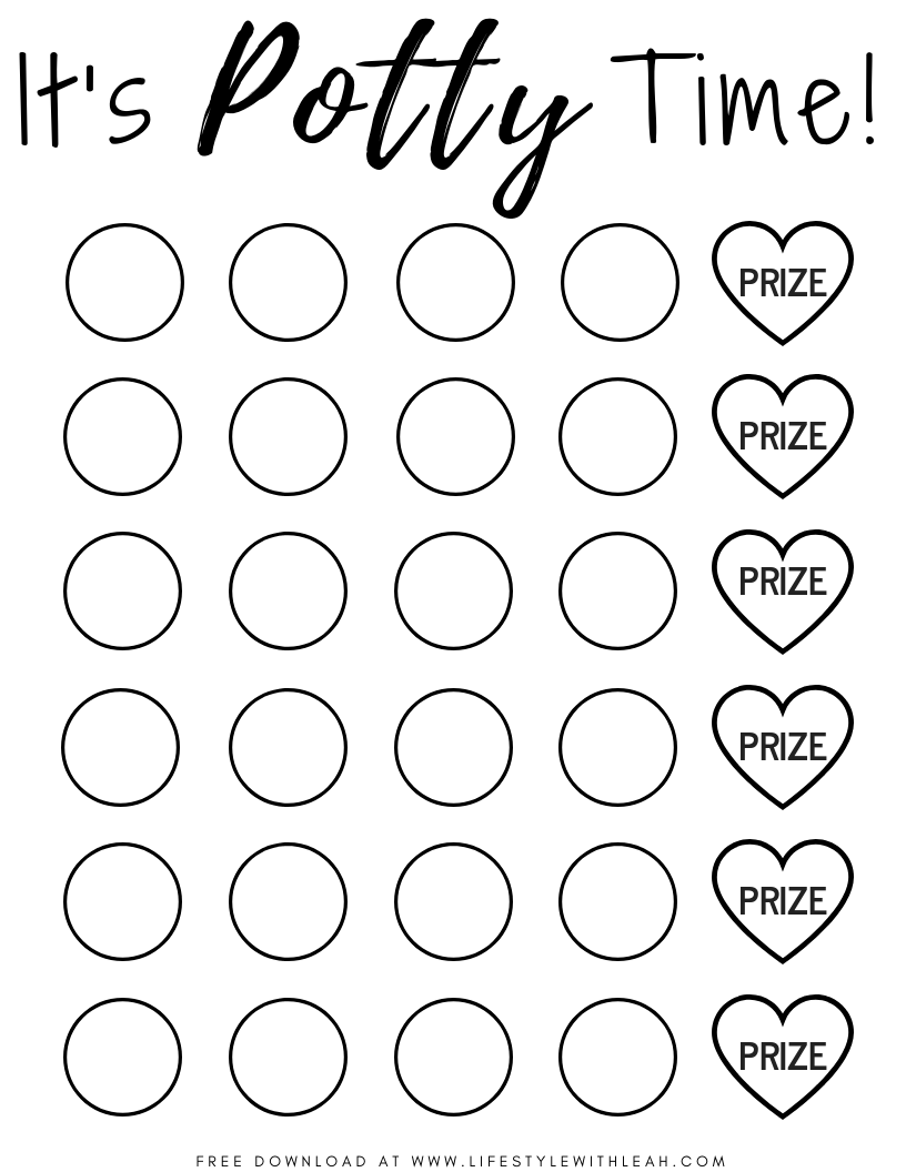 potty training printable chart