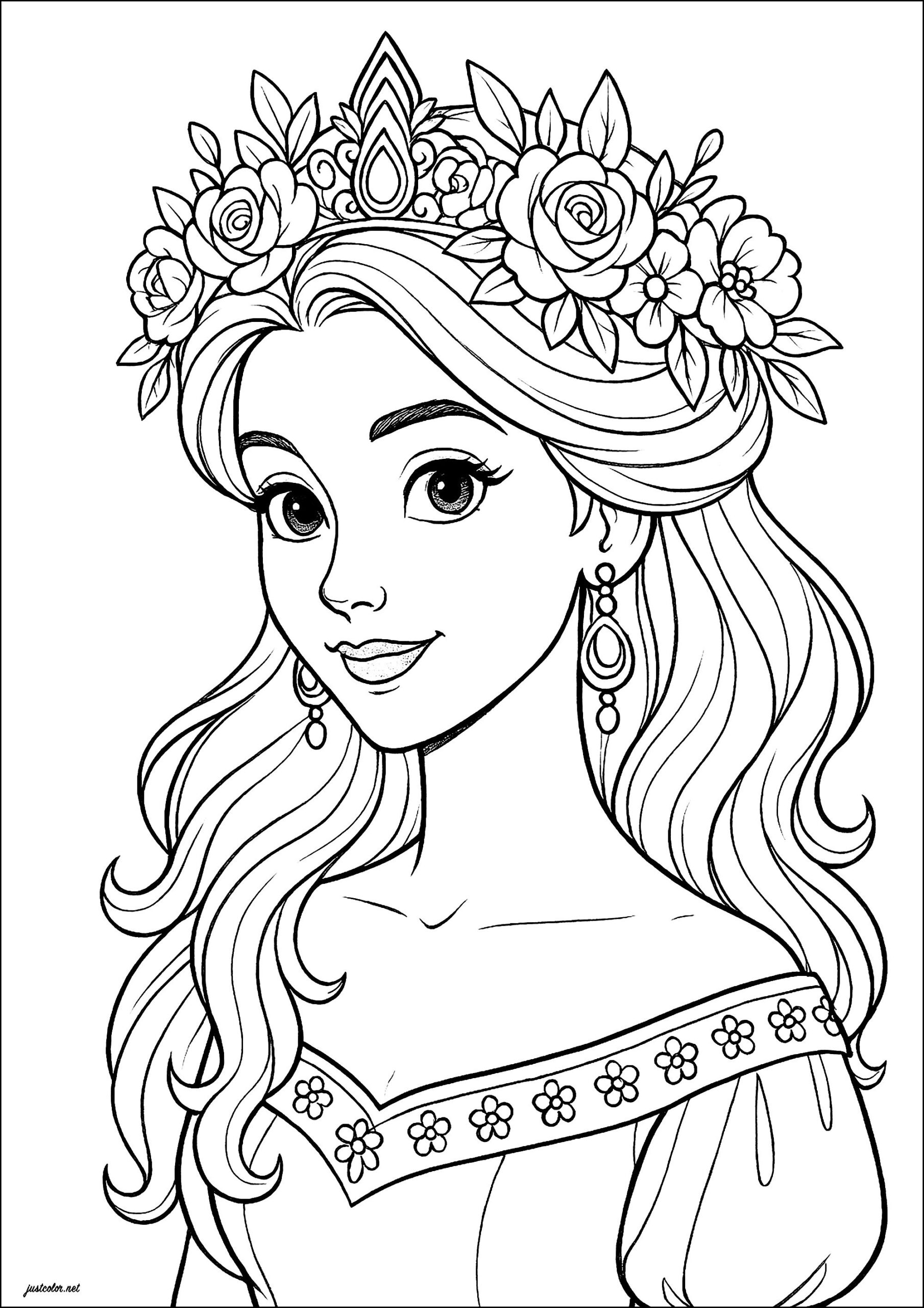 printable princess pictures to color