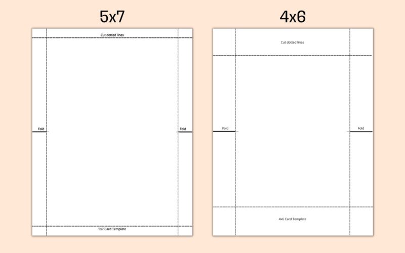 Printable 5x7 And 4x6 Card Templates Canva 5x7 And 4x6 Card Templates Etsy