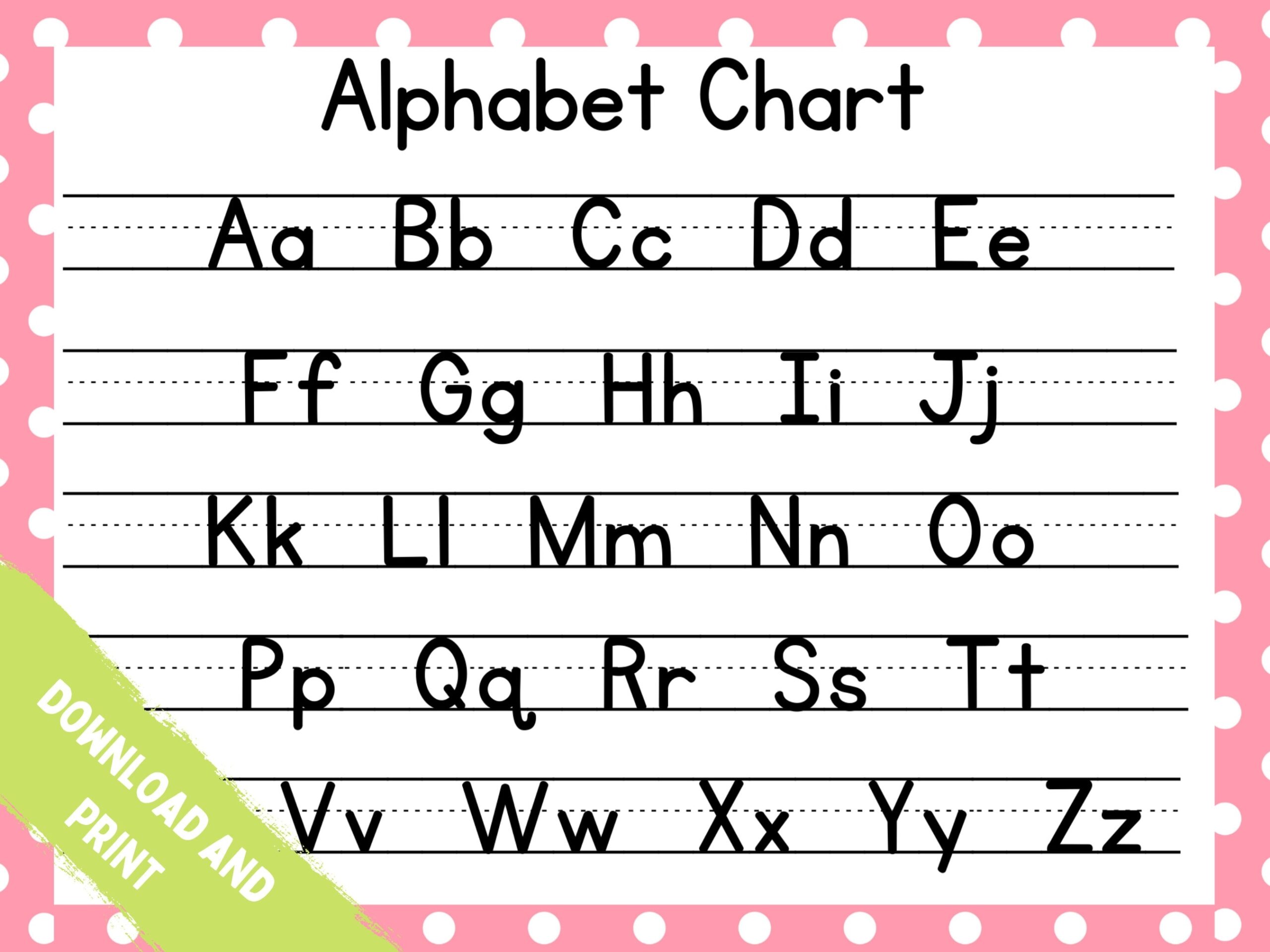 alphabet sheet printable