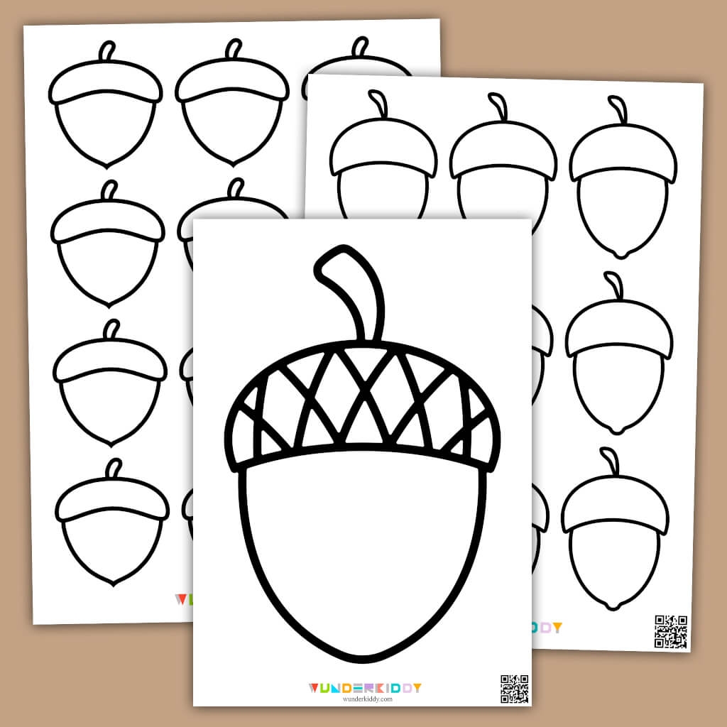 acorn printable template