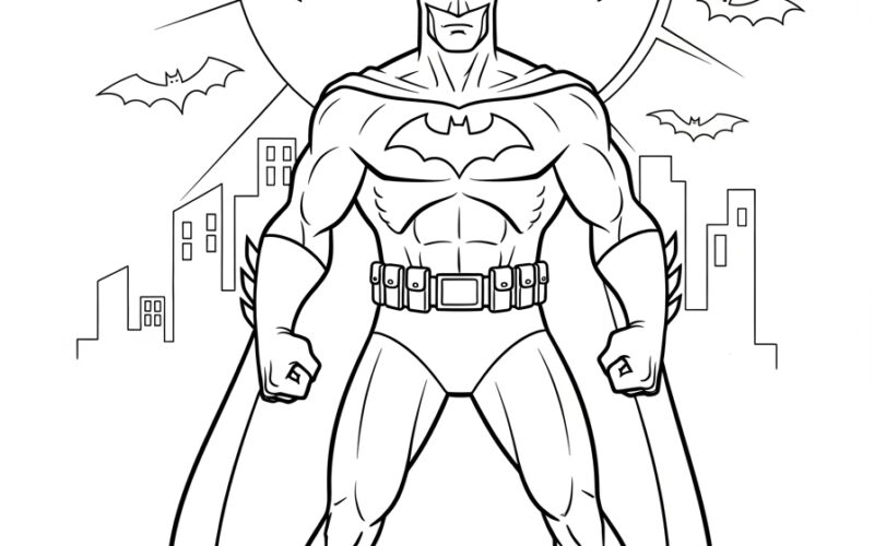 Printable Batman Coloring Sheet For Kids And Adults Diy magazine