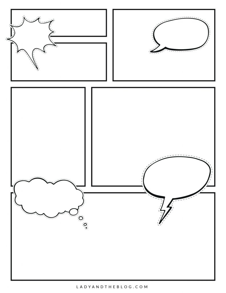 comic strip template printable