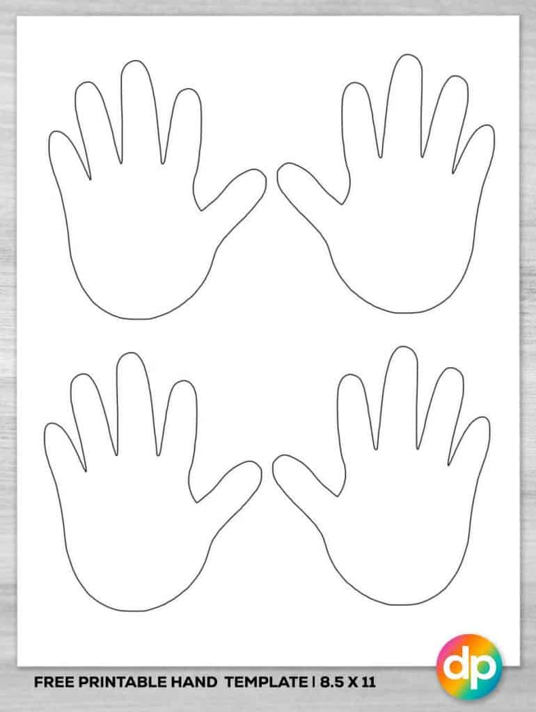 Printable Blank Hand Template