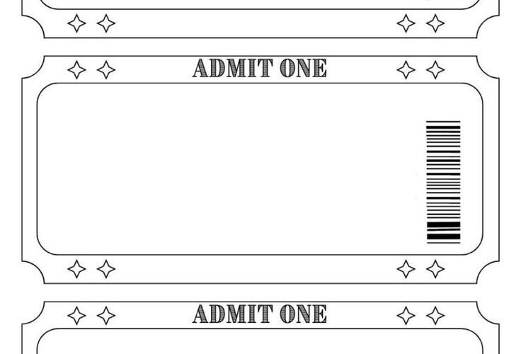 Printable Blank Ticket Design Templates