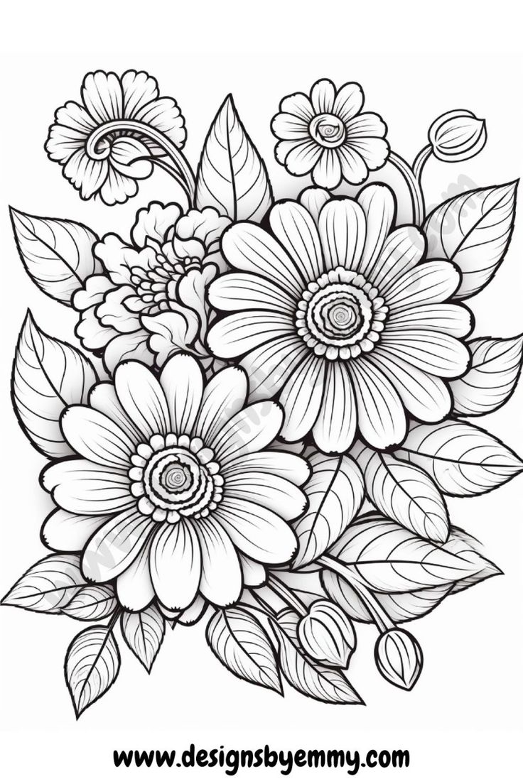 flower coloring sheets printable