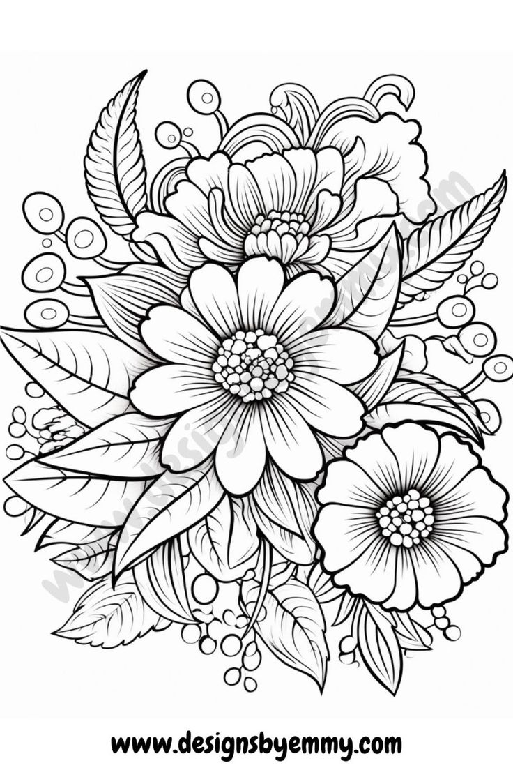 printable coloring sheets of flowers
