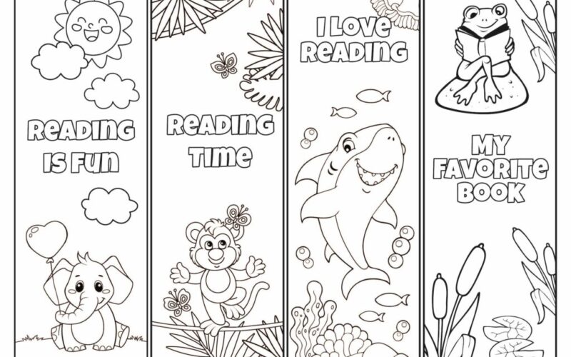 Printable Bookmarks To Color For Kids
