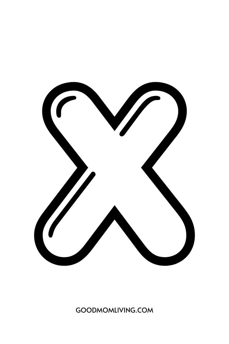 Printable Bubble Letter X Bubble Letters Alphabet