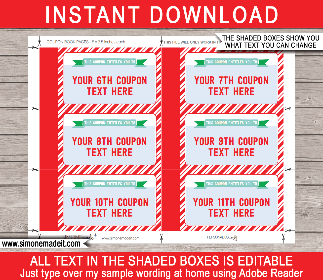 printable coupon book template