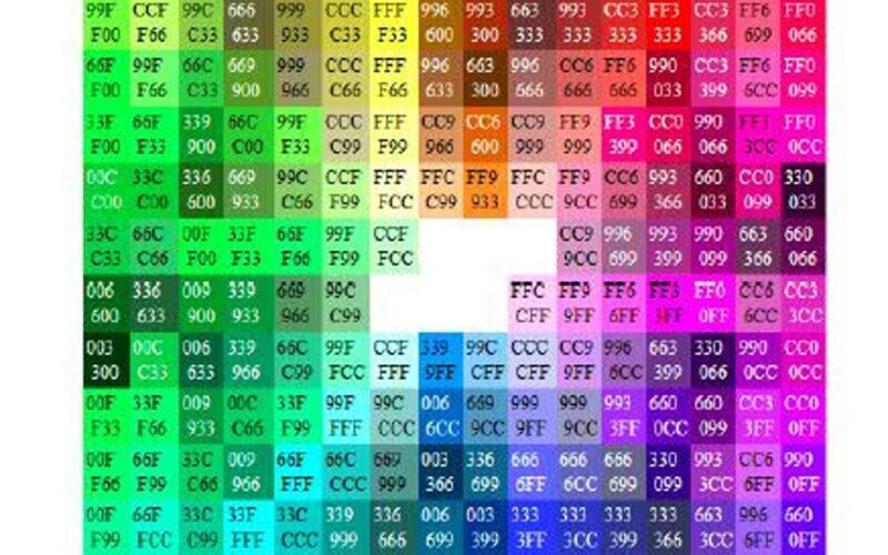 Printable Color Chart With Hex Values Etsy Australia