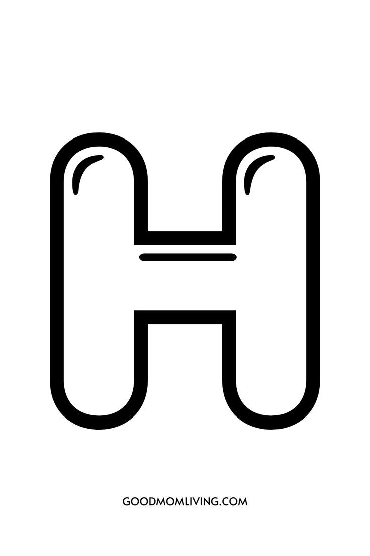 Printable Coloring Pages Letter H Bubble Letters
