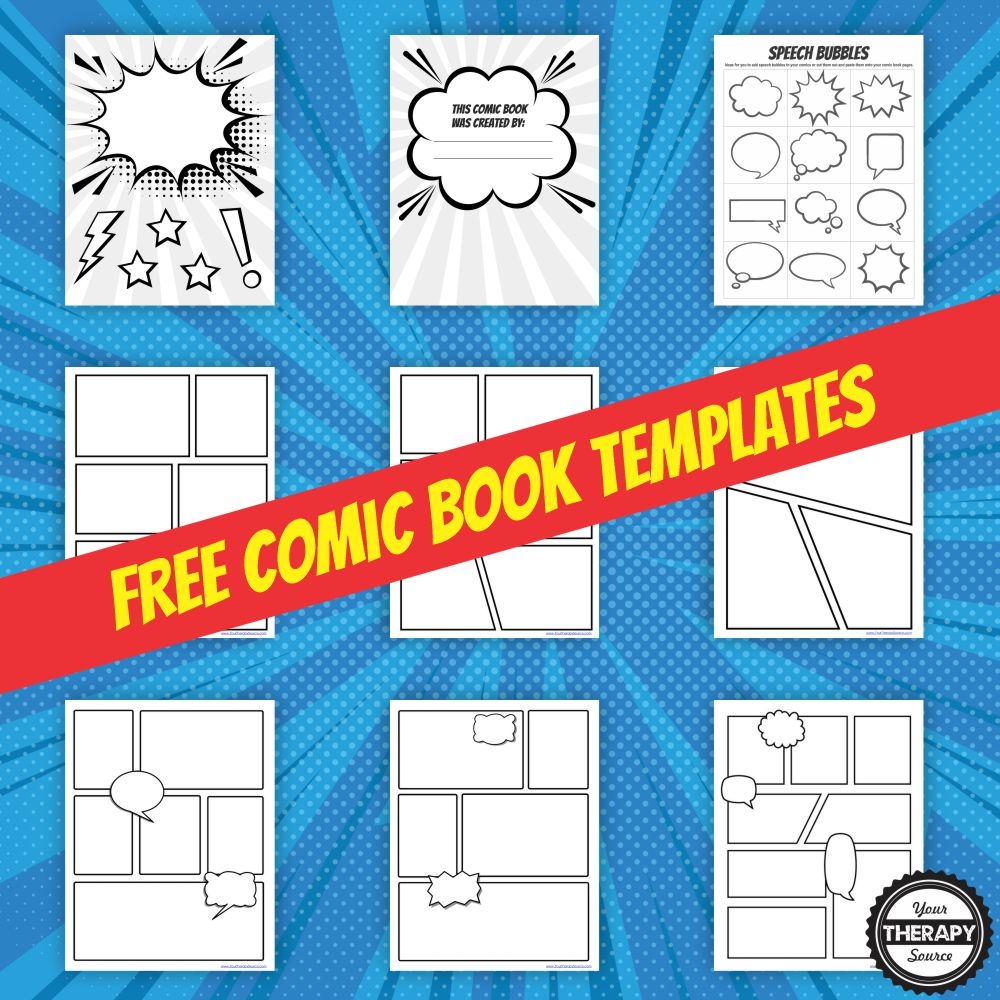 comic book template printable