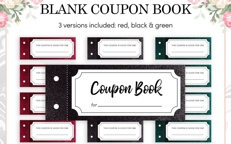 Printable Coupon Book Template Blank Vouchers Best Friends Gift Printable Coupons Birthday Gift Ideas DIY For Kids For Mom For Dad Etsy
