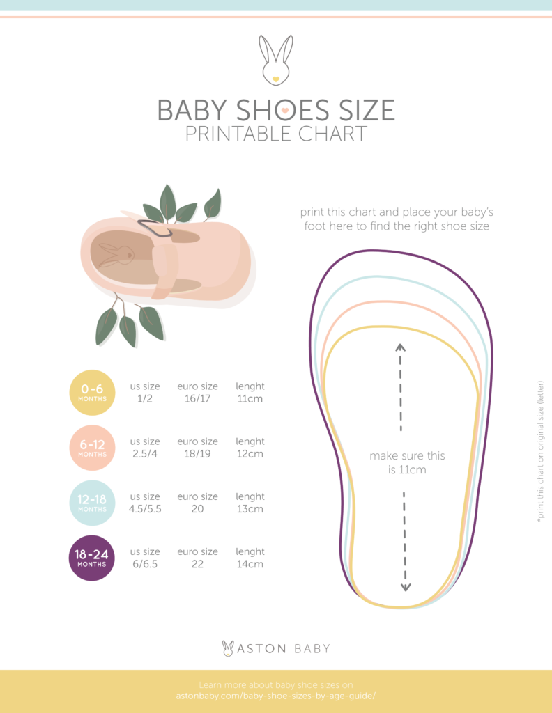 Printable Crib Shoes Size Chart Children 039 s Shoe Size Printable Chart Baby Shoes Top Size 12