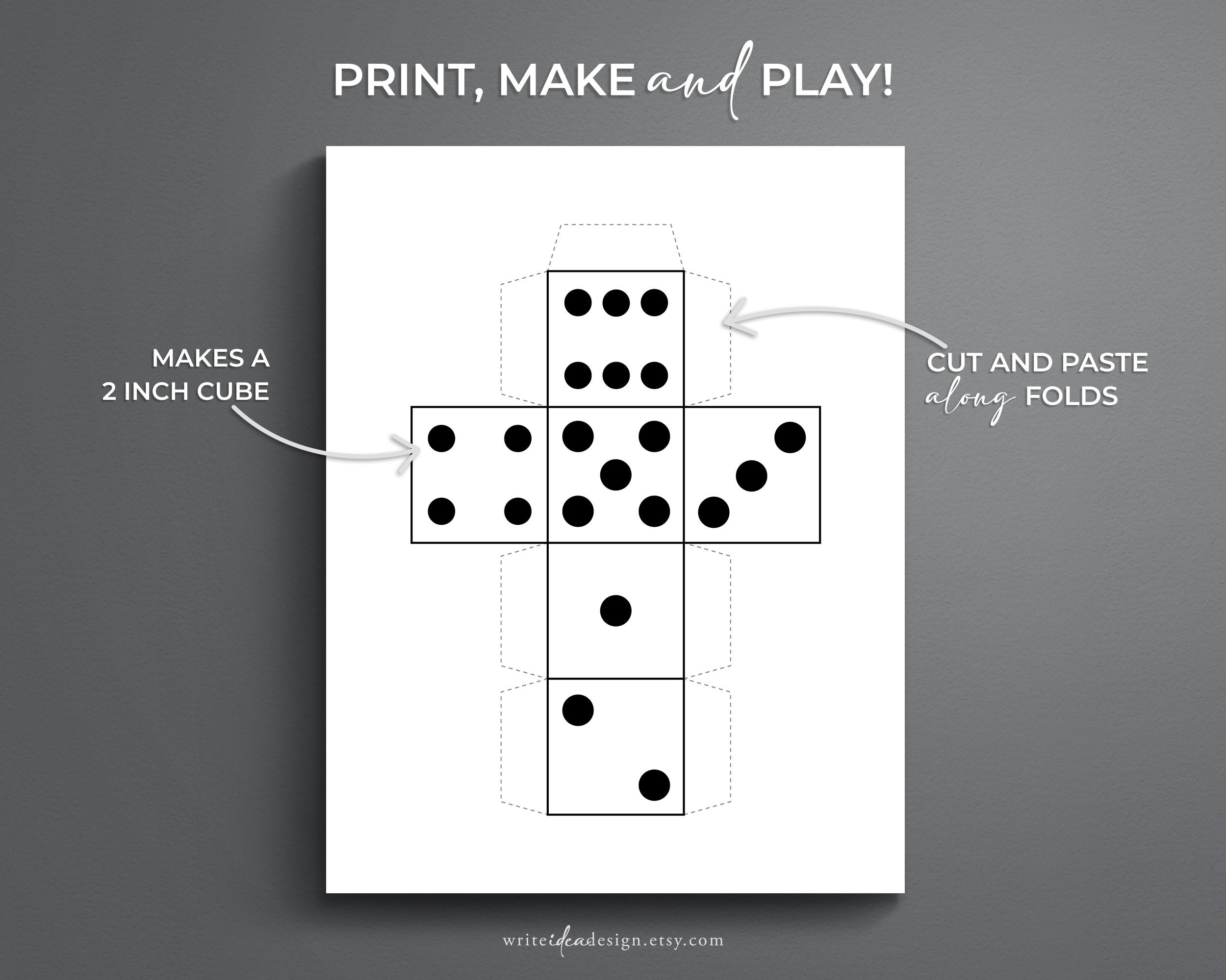 dice template printable